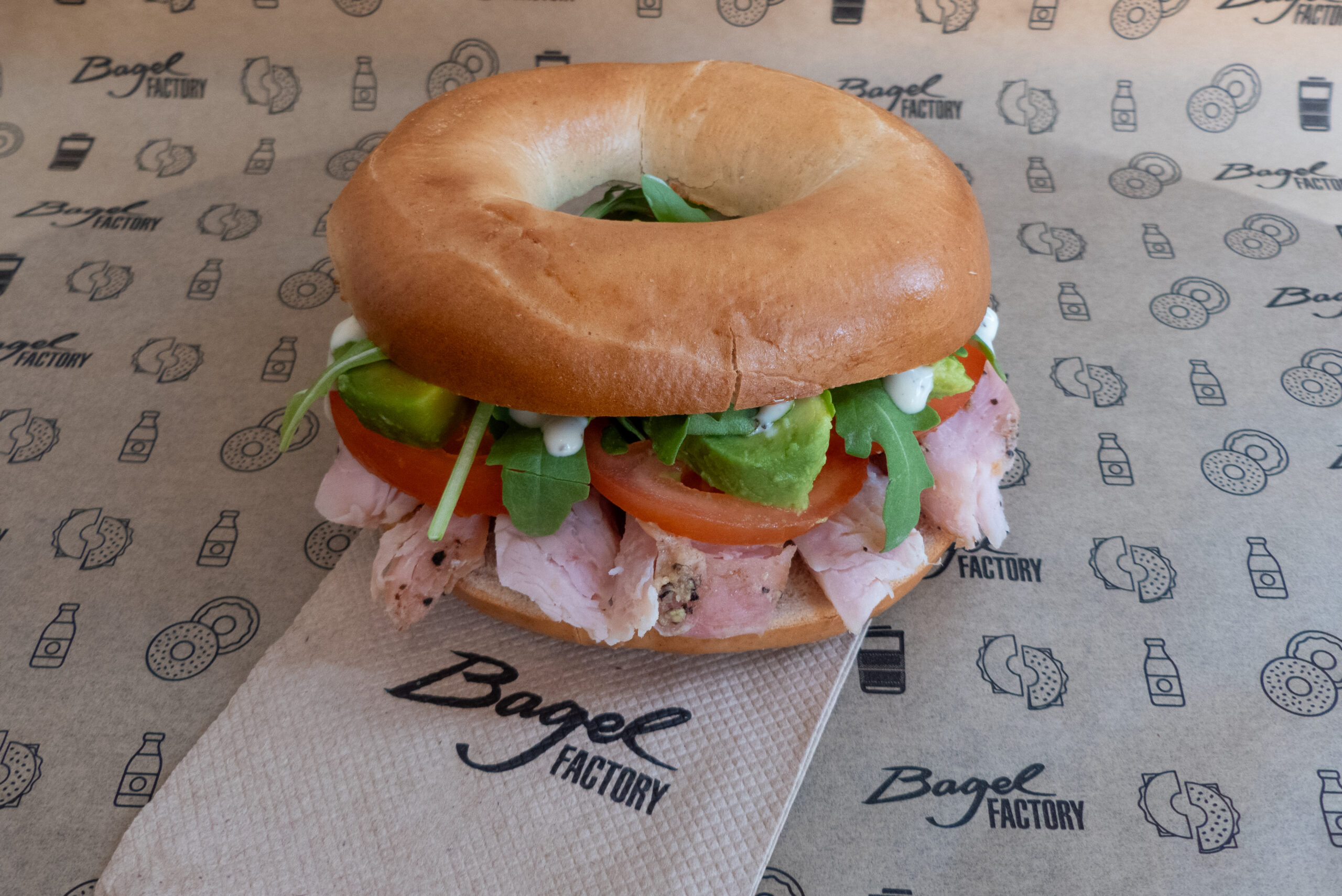 TURKEY PASTRAMI BAGEL
